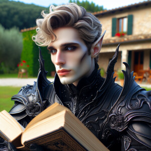 Caranthir-Ar-Fieniel from the Witcher. Black eldritch armor. Pal...