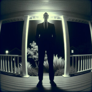 Poor quality security camera footage depicting president Barack...