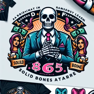Create an image featuring the 805 Money Bones apparel . logo pro...