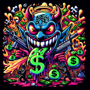 Design a highly intricate and comic like vivid Logo featuring a...