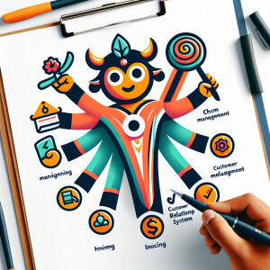 Design a logo for 'Customo', an All-in-One CRM tailored for smal...