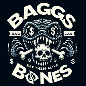 the brand name "Baggs&Bones" prominently displayed at the top, a...