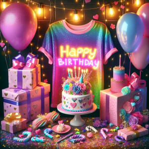 Create a festive and vibrant image for ANLYA'S birthday celebrat...