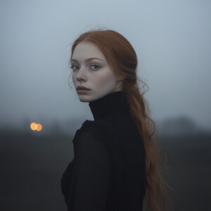 Create a series of photorealistic images featuring a woman with...