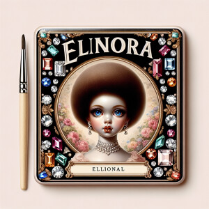 Design a square-shaped tag with the name African-American “Elnor...
