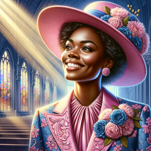 create a realistic airbrushed illustration of an African America...