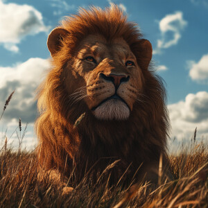 A big Giant lion unreal render 4K
