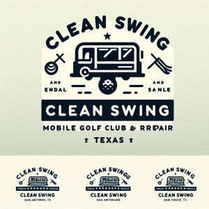 Design a logo for Clean Swing Mobile Golf Club Cleaning and Repa...