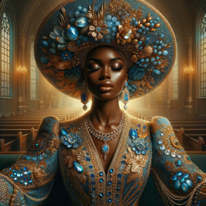 Create an illustration that embodies spirituality and a deep con...