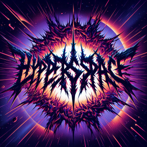 Create an image of a logotype for a black metal band called 'Hyp...