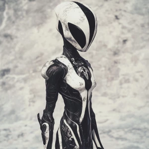 Create an image of a female alien character inspired by the Acép...