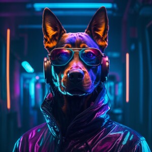 One dog face with nice backgrownd