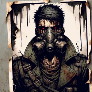 Make a poster with blank areas that looks ripped out, have the c...