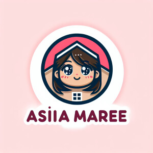 A house with a face on it a feminine one. at the bottom of her f...