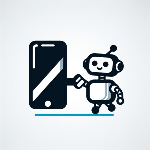 Create a logo Friendship between Apple iPhone and Android