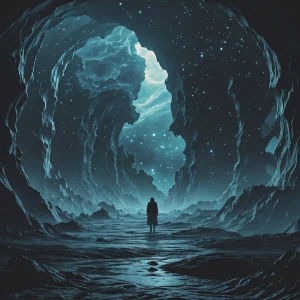 * A cosmic horror image, a scene of unsettling beauty and dread,...