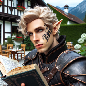 Caranthir-Ar-Fieniel from the Witcher. Black eldritch armor. Pal...