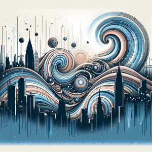 An abstract illustration of neutral hues with mild or faint blue...