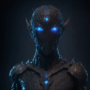 The evolved algorithm appears as a sleek and futuristic humanoid...