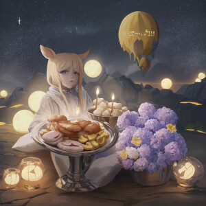 7 цыплят на лугу играют с пасхальными яйцами