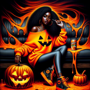 A realistic highly detailed vibrant, airbrush oil painting of a...