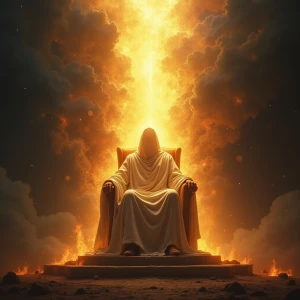 There was the likeness of a throne with the appearance of sapphi...