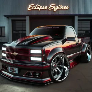 1992 Chevrolet truck wrapped with an intricate designed modern s...