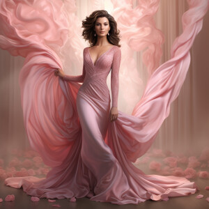 Create a hyper-realistic image of a poised middle-aged woman wit...