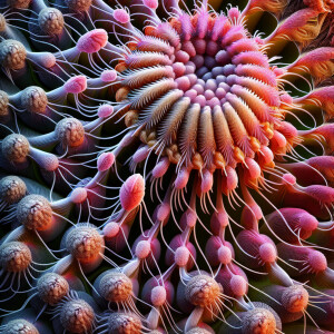 Pink flower, detailed