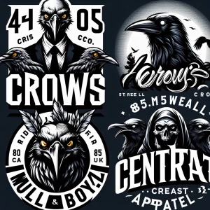 Create a logo design for "4Crows Co.", incorporating a stylistic...