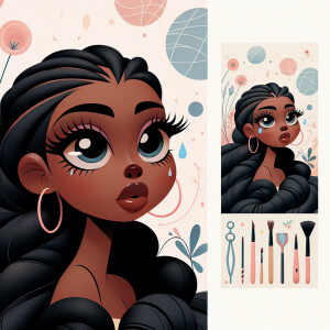 Create an image of an animated character inspired by Pixar's sty...
