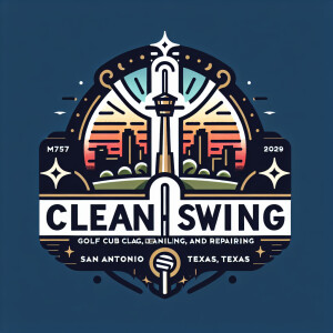 Design a modern and elegant logo for 'Clean Swing Golf club clea...