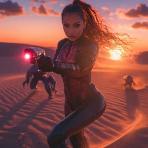 A dynamic action shot of Dahlia Valentina fit tall supple well e...