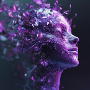 generate purple image for AI presentation