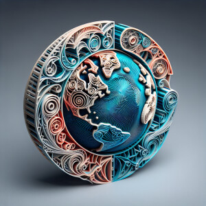 3D printing world logo in high resolution