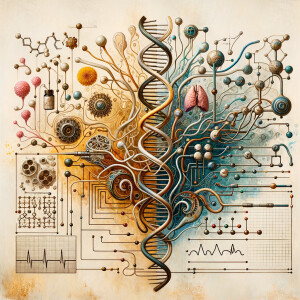 The golden ratio, Minimalist art Circuit, boards, circuitry, diagrams Cellular structures, DNA, circuit boards, colorful wires,  asian and Egyptian  graffiti, lie detector graphs, cardio printout, branches Bones painterly background rust