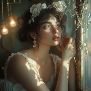 portrait of an actress | a famous actress sitting in a sophistic...