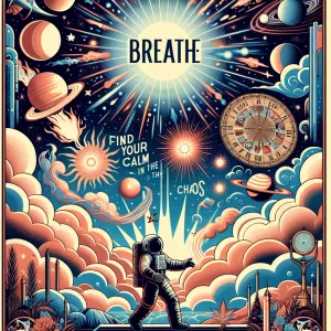 Create an image featuring the word "BREATHE" in bold, centered t...
