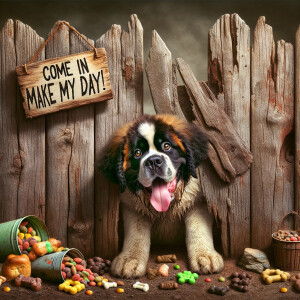 A rustic wooden fence with a weathered sign that reads 'Come in,...