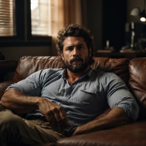 was enjoying himself on the couch  neikewith his manhoogrowin le...