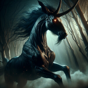 an evil centaur prowls with malevolent grace. Its eyes burn with...