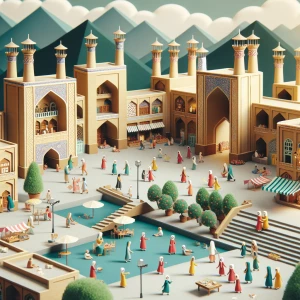 stop-motion animation that tells a story about Iran today