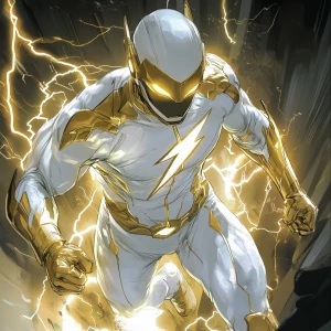 Create adepiction of Godspeed, the DC Comics character, ensuring...