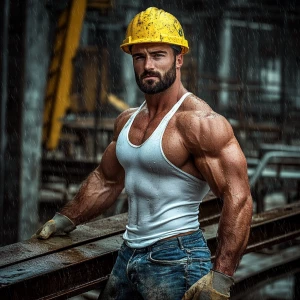 photograph, muscular bodybuilder, day time with great light, man...