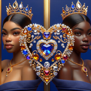 VCraft a 3-D image showcasing the name 'KAREN' in a luxurious go...