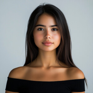 Create an image of a 21-year-old cute Mexican woman from Califor...