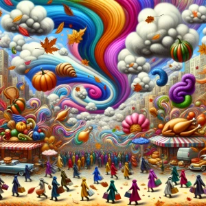 A blustery day to go thanksgiving shopping