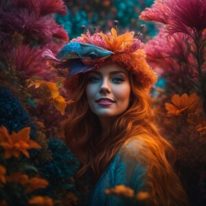 Detailed professional photography with a magical smile and brigh...