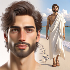 Create a 3-D realistic picture of a beautiful African-American J...