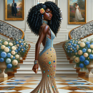 hyper realistic air brushed oil painting art image of a beautifu...